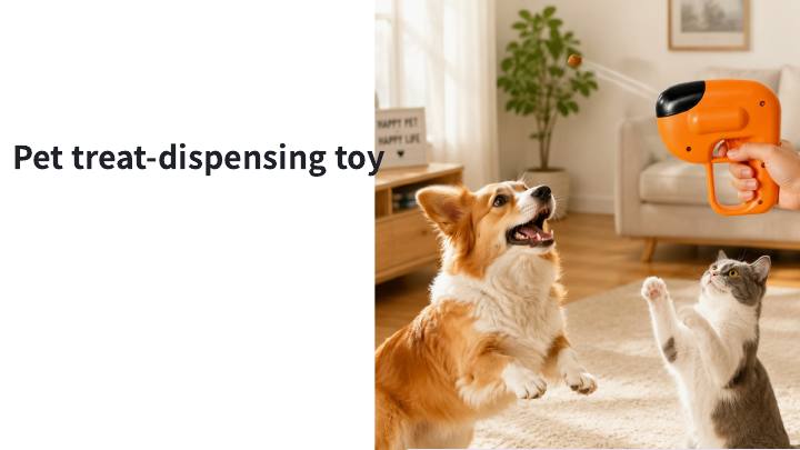 Pet Treat-Dispensing Launcher Toy