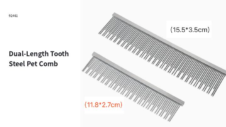 Dual-Length Tooth Steel Comb