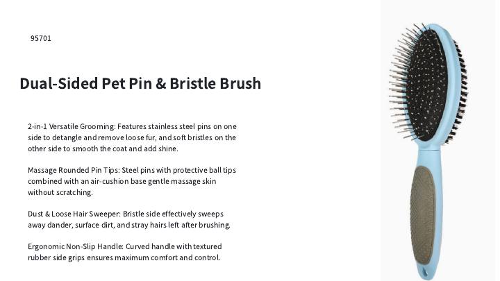Dual-Sided Pin & Bristle Brush