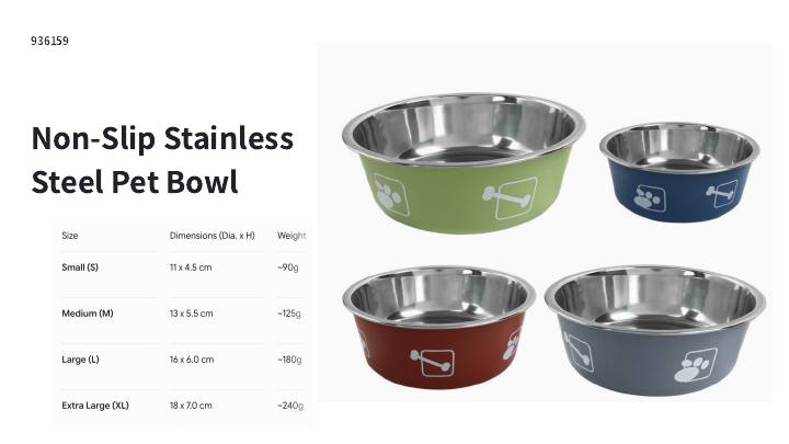 Non-Slip Stainless Steel Pet Bowl