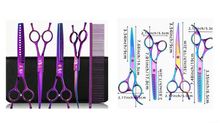 Iridescent Grooming Scissors Set