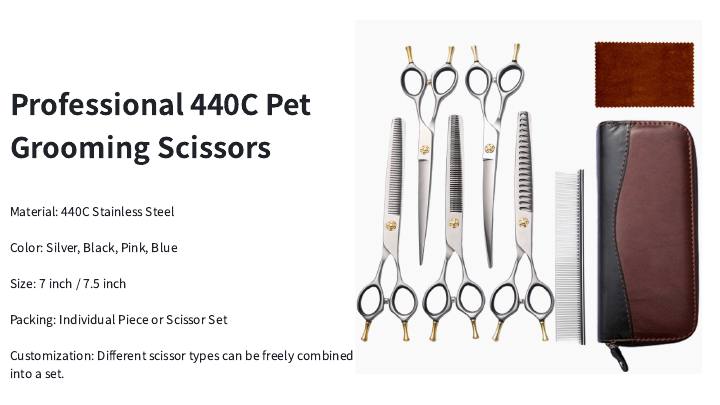 Professional 440C Grooming Scissors