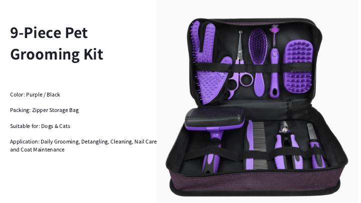 9-Piece Pet Grooming Kit