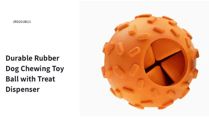 Rubber Treat-Dispensing Dog Ball